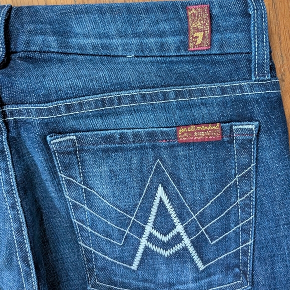 7 For All Mankind A Pocket Jeans Womens 27 Blue Bootcut Stretch Denim - Picture 4 of 5